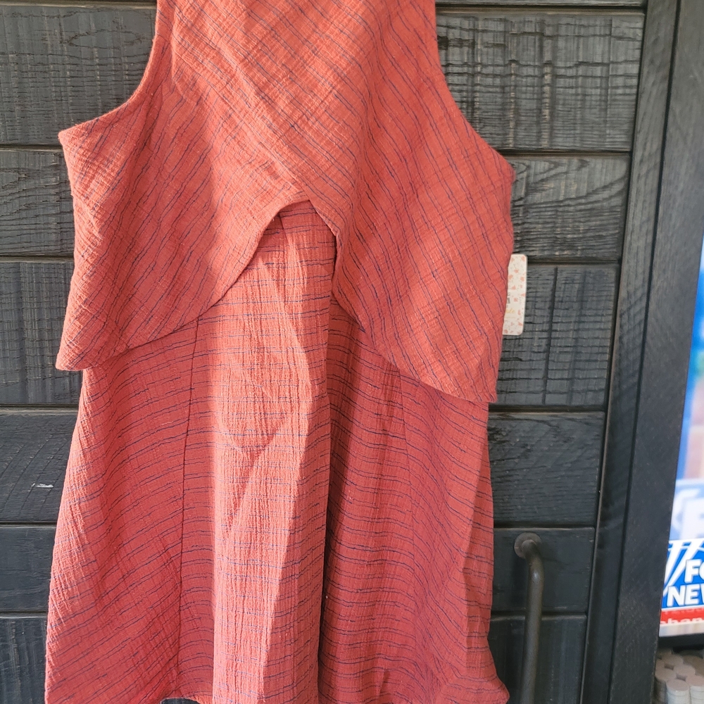 Free People Red Striped Mini Dress